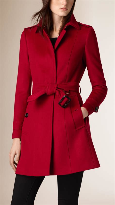 blue collar red lipstick burberry coat|burberry cashmere jacket.